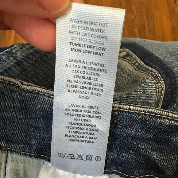 GOOD AMERICAN Skinny Jeans Blue Denim Distressed Fringed Grunge - Picture 11 of 14